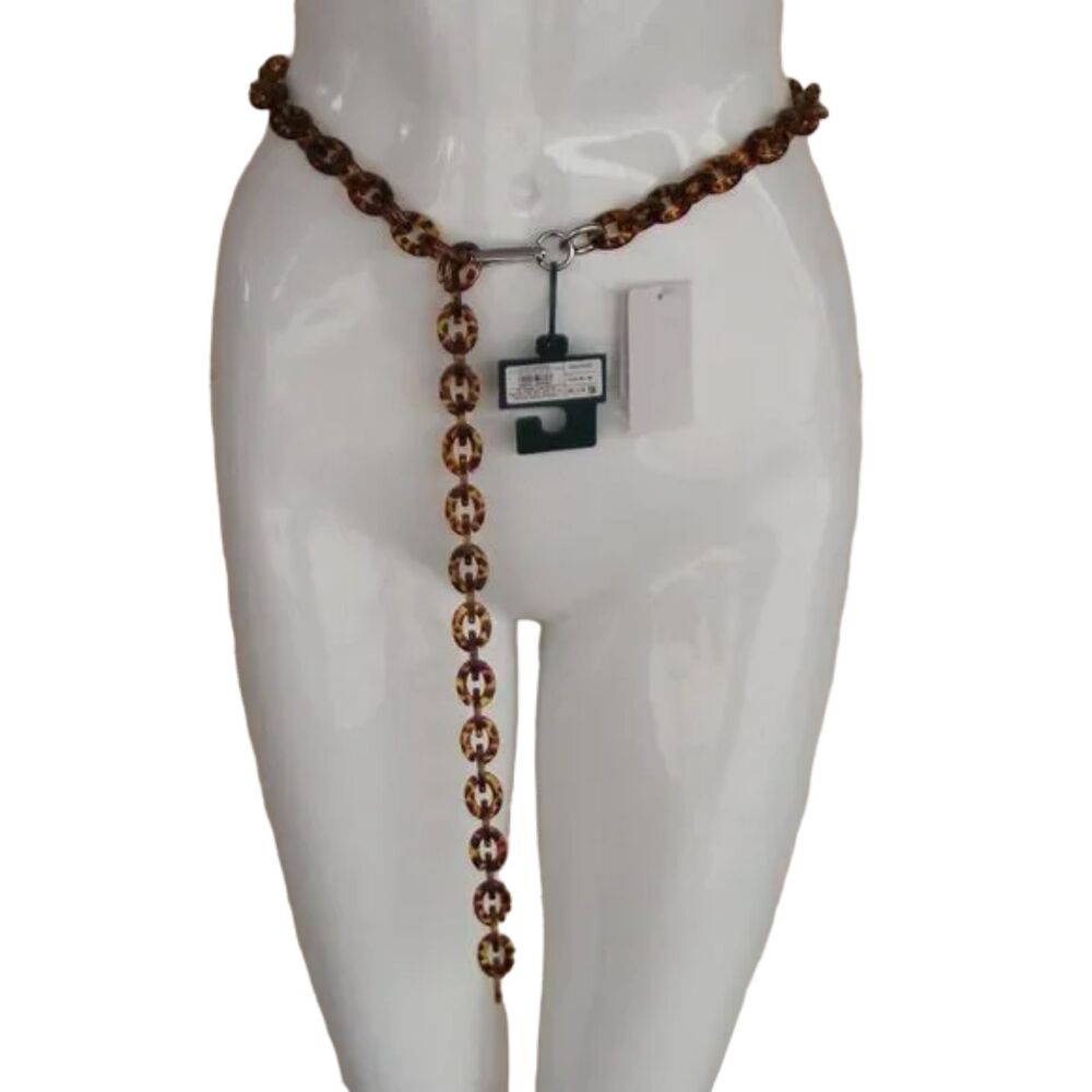 new WILD FABLE Belt, M, Tortoiseshell, Chainlink, Amber/Brown